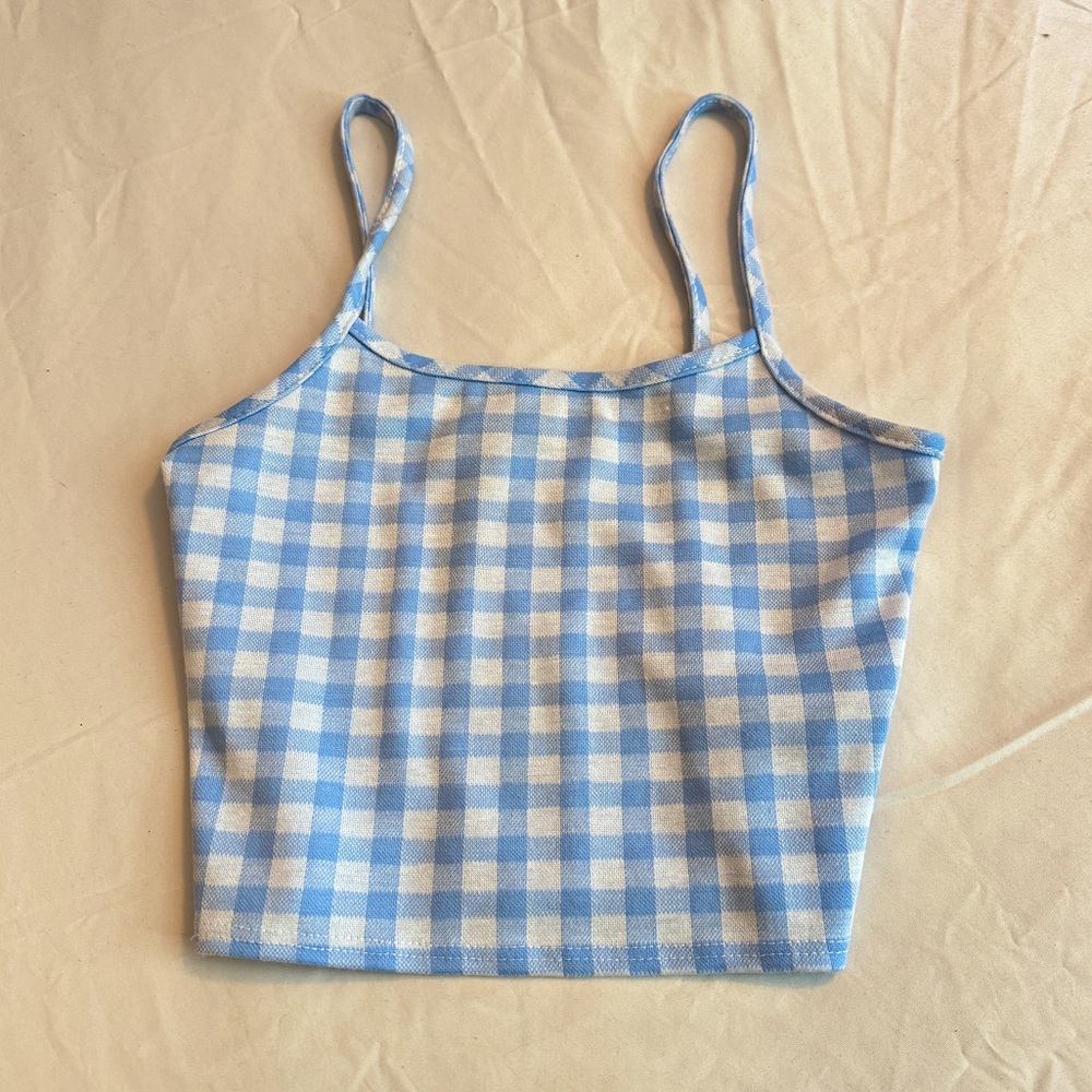Brit & Bri Plaid Crop-top